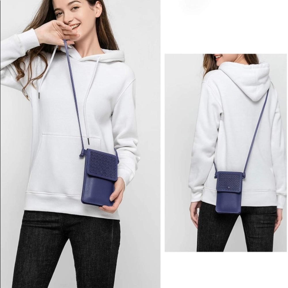 Crossbody Touchscreen Small Bag….Color: Blue….New